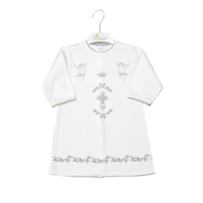 Крестильная рубаха Крестик и Ангелочки Clariss 244-4